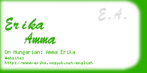 erika amma business card